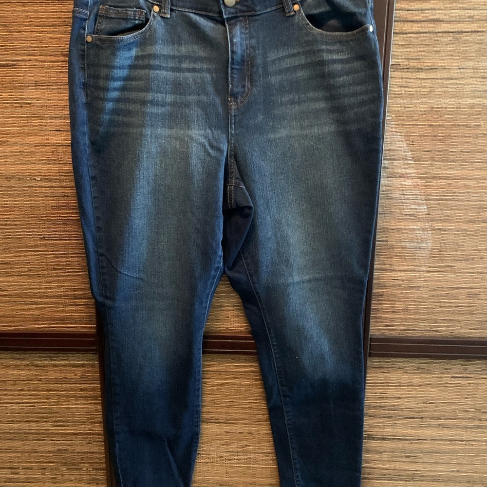 d. jeans Blue Skinny Jeans with Gradient Effect